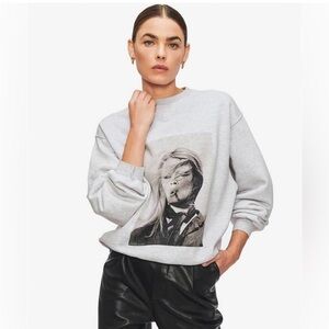 Anine Bing Ramona Sweatshirt Jumper Crew Neck Oversize Women's Size Small